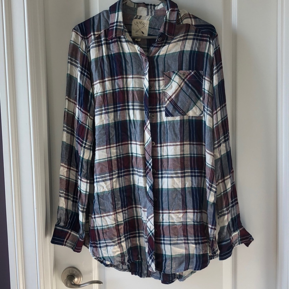 L.A Hearts Pacsun Button Up Plaid shirt